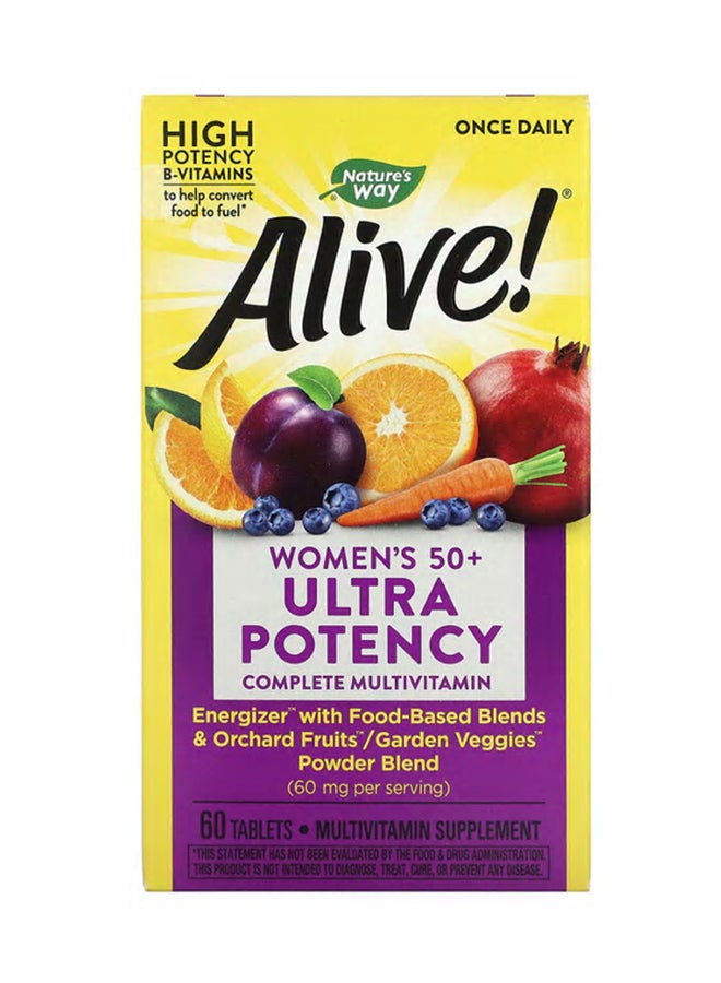 Alive! Once Daily Women's 50+ Multi-Vitamin Supplement - 60 Tablets