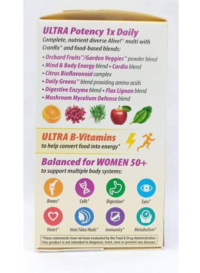 Alive! Once Daily Women's 50+ Multi-Vitamin Supplement - 60 Tablets