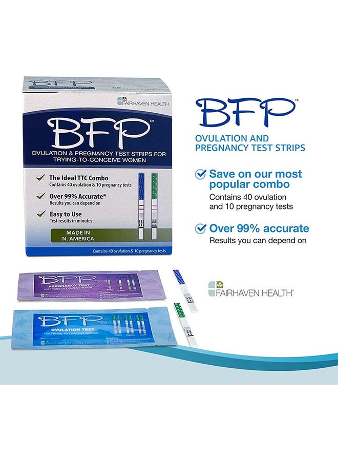 50-Piece BFP Ovulation And Pregnancy Test Strips Set