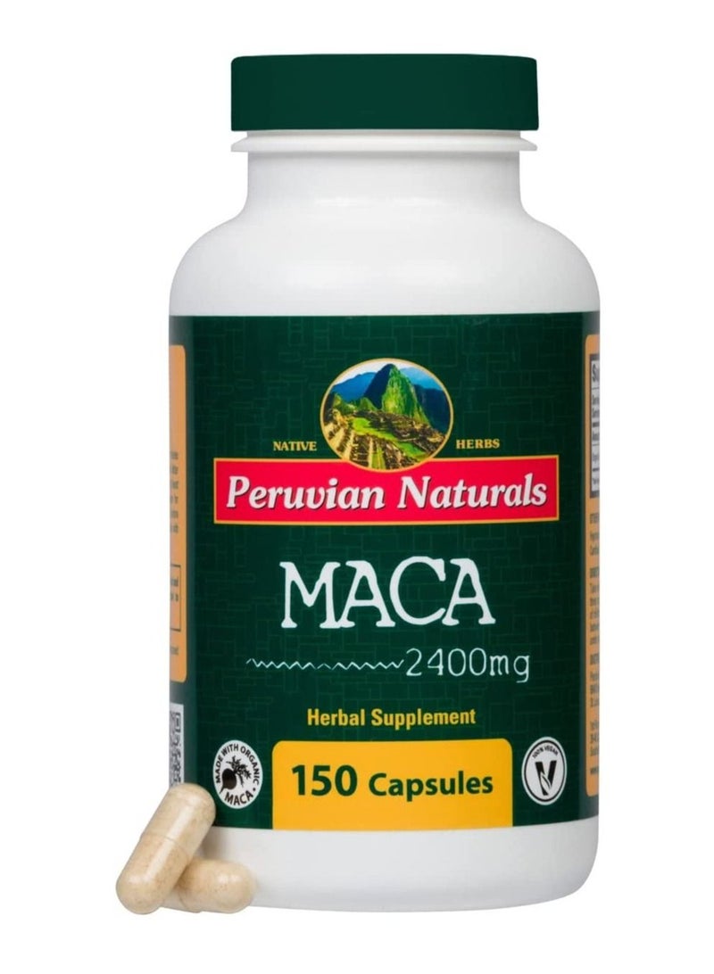 Peruvian Naturals Organic Maca 150 capsules