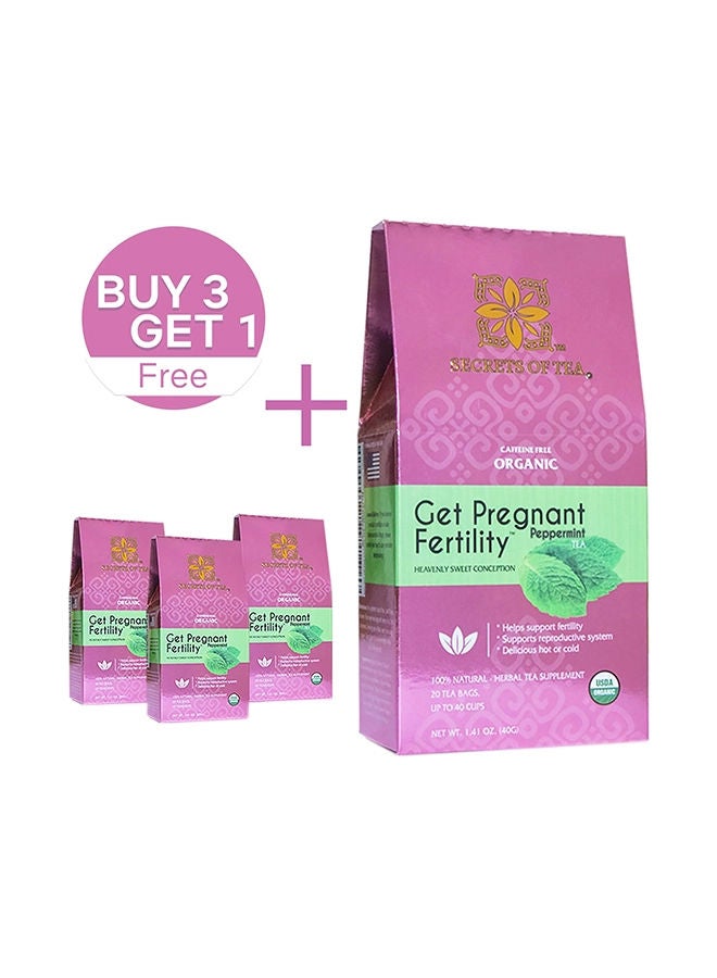 Get Pregnant Fertility Tea For Women-Peppermint Buy 3 Get 1 Free