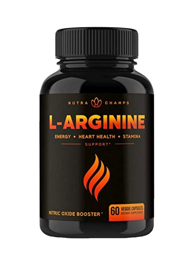 L-Arginine Nitric Oxide Supplement 1500 mg - 60 Veg Capsules