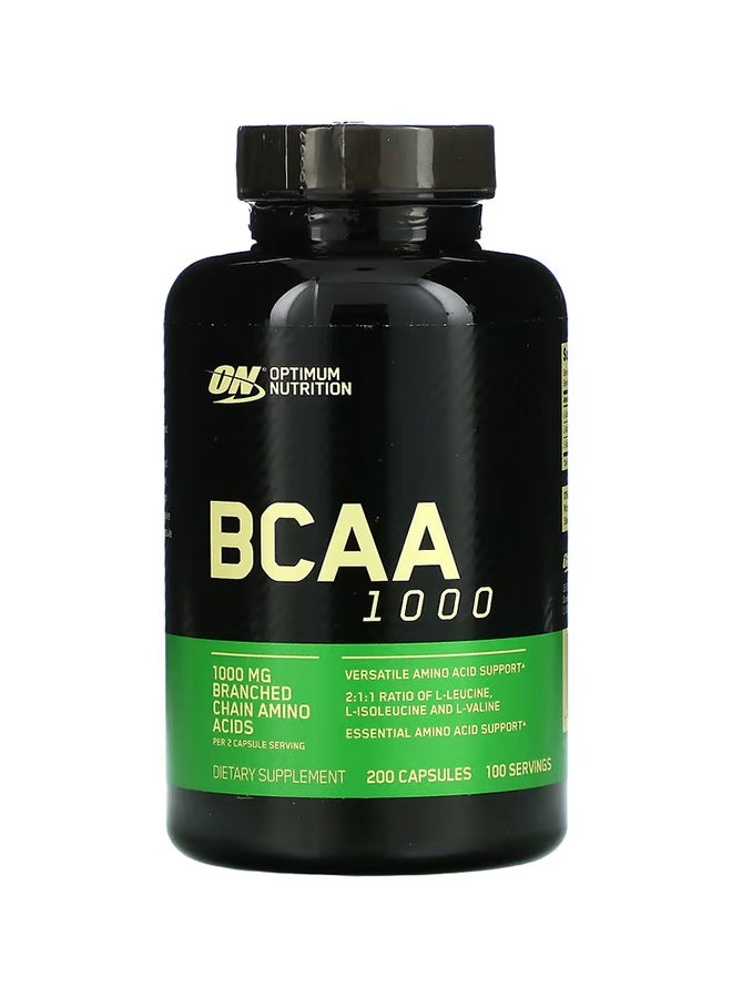 On Mega Size BCAA 1000 Caps Dietary Supplement 1 g - 200 Capsules