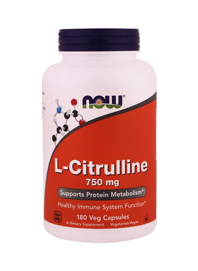 L-Citrulline Dietary Supplement - 180 Capsules