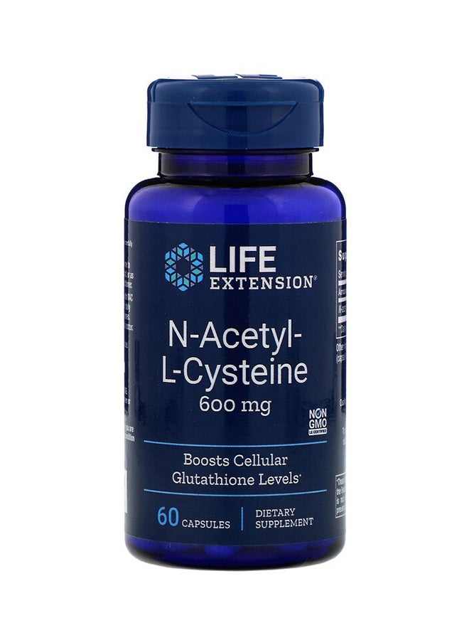 Pack Of 4 N-Acetyl L-Cysteine 600 mg Dietary Supplement - 60 Vegetarian Capsules