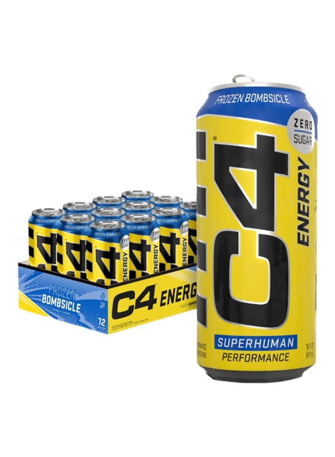C4 Original Pre-Workout Energy Ready to Drink - Frozen Bombsicle - Pack of 12