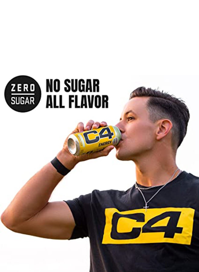 C4 Performance Energy Drink Zero Sugar Sport Plus Fitness Strawberry Watermelon Ice 473ml - Pack of 12