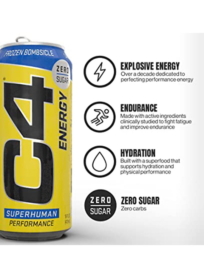 C4 Original Pre-Workout Energy Ready to Drink - Strawberry Watermelon Ice - Pack of 12
