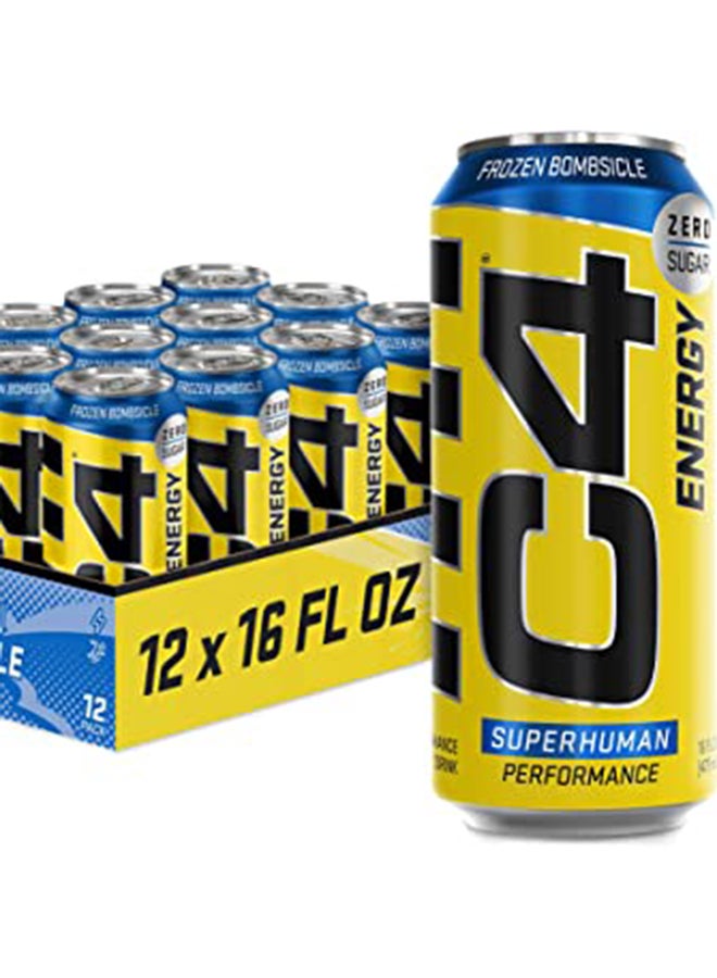 C4 Performance Energy Drink Zero Sugar Sport Plus Fitness Strawberry Watermelon Ice 473ml - Pack of 12