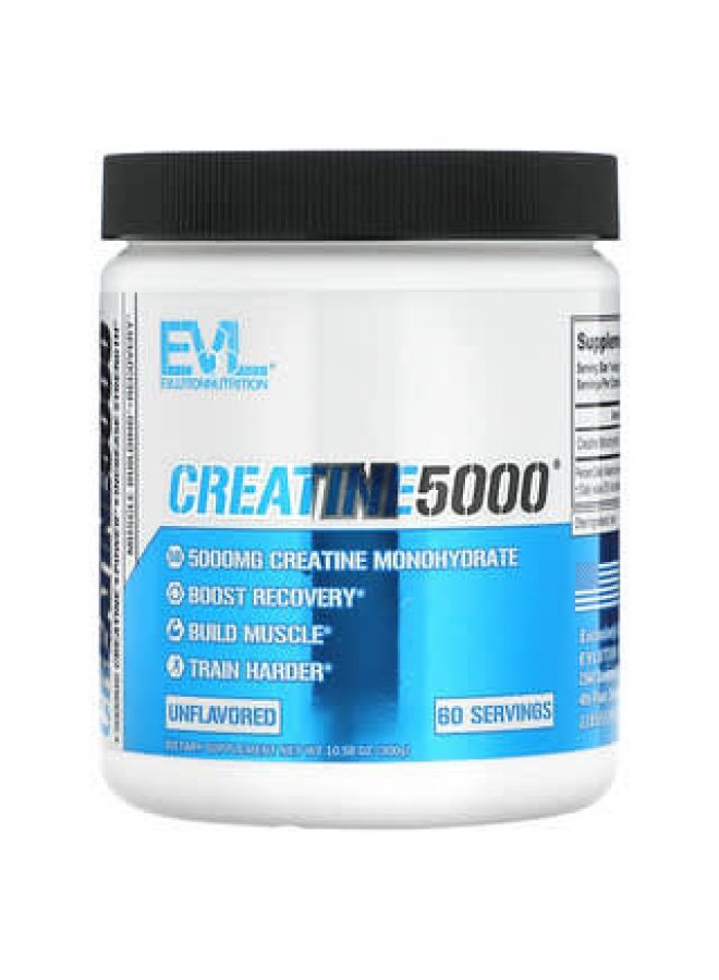 EVLution Nutrition CREATINE5000 Unflavored 10.58 oz (300 g)