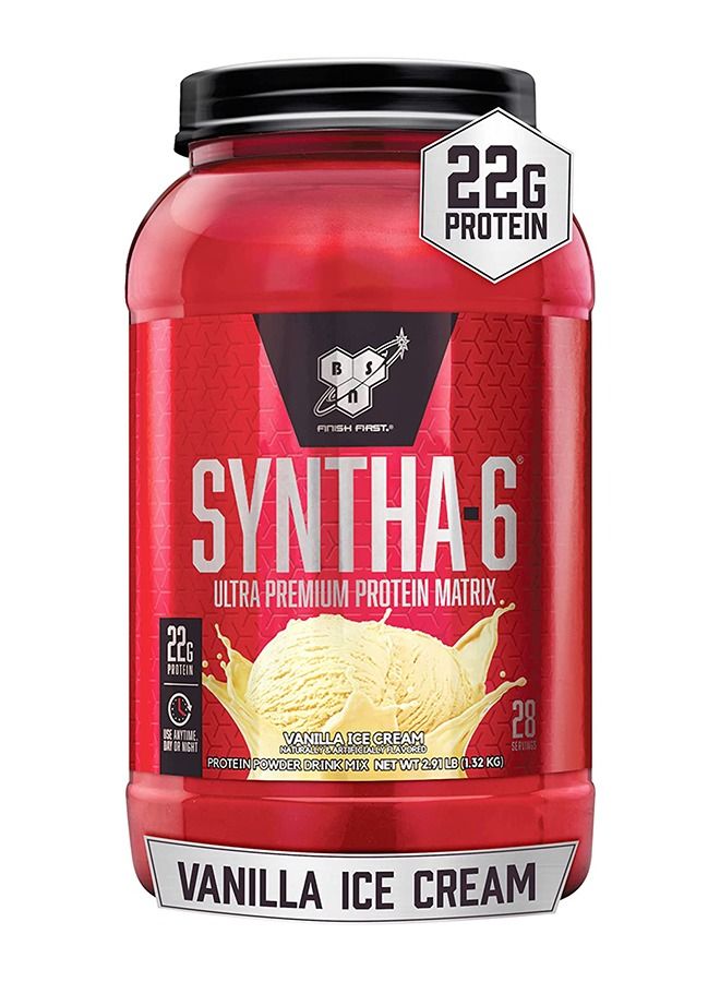 Syntha-6 Ultra Premium Protein Matrix, Whey Protein Powder, Micellar Casein, Milk Protein Isolate Powder- Vanilla Ice Cream, 2.91 lbs, 28 Servings (1.32 KG)