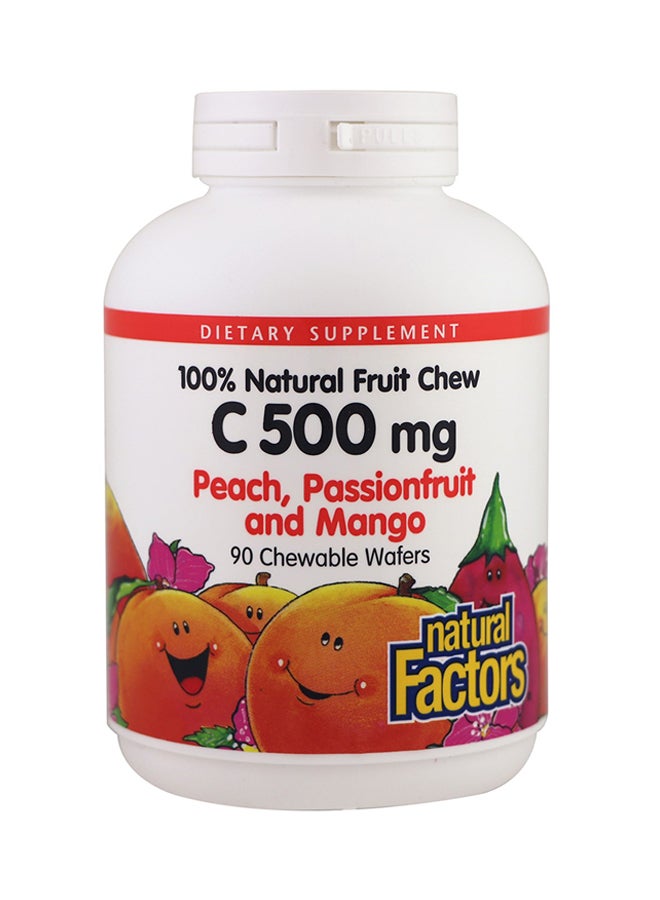 C 500 mg Natural Fruit Chew Dietary Supplement - 90 Chewable Wayfers
