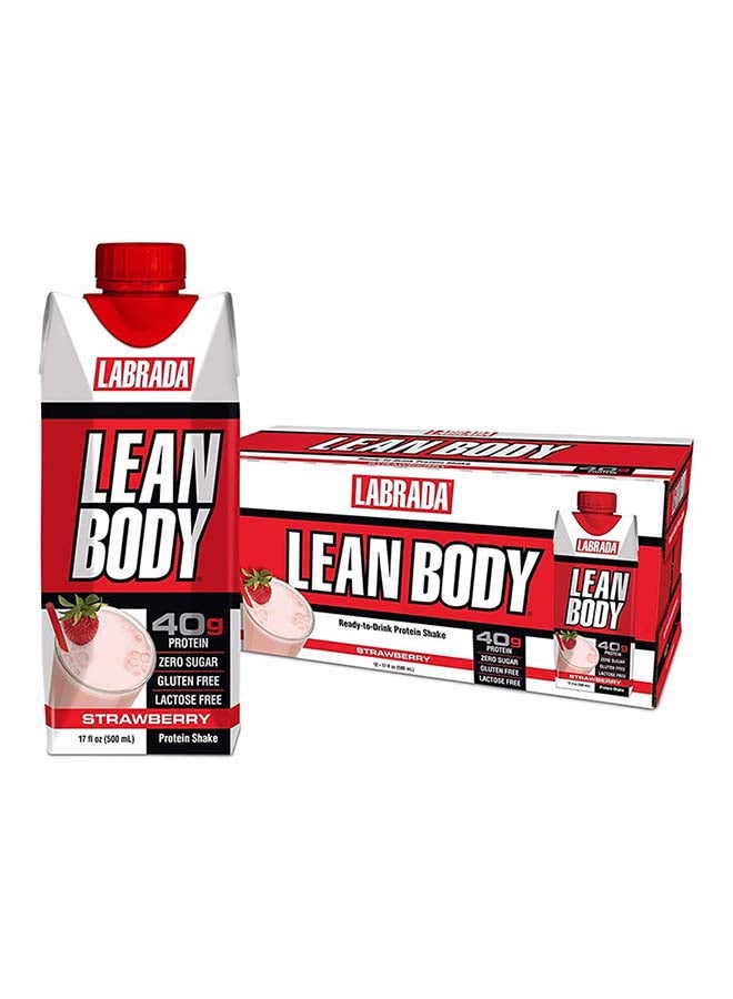 12-Piece Lean Body Ready To Drink Protein Shake-Strawberry