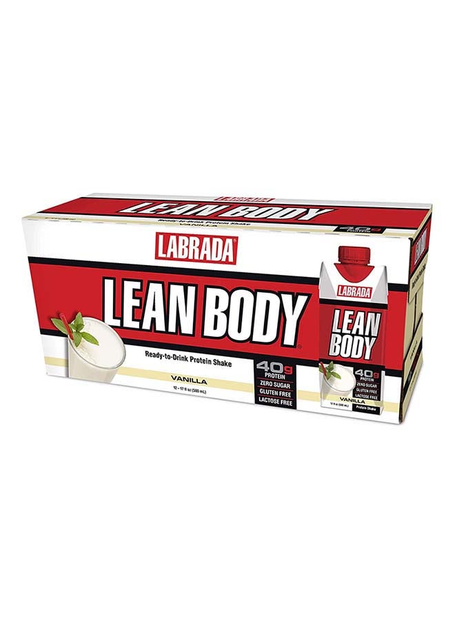 12-Piece Lean Body Ready To Drink Protein Shake-Vanilla