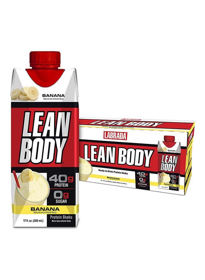 12-Piece Lean Body Ready To Drink Protein Shake-Banana
