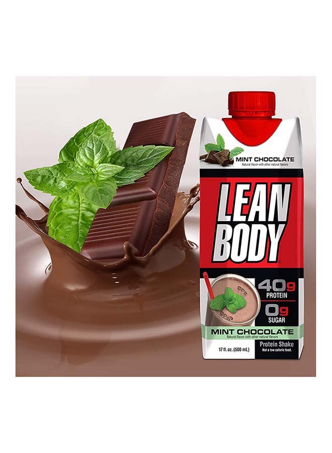 Lean Body Ready To Drink Protein Shake-Mint Chocolate 500ml Pack 0f 12