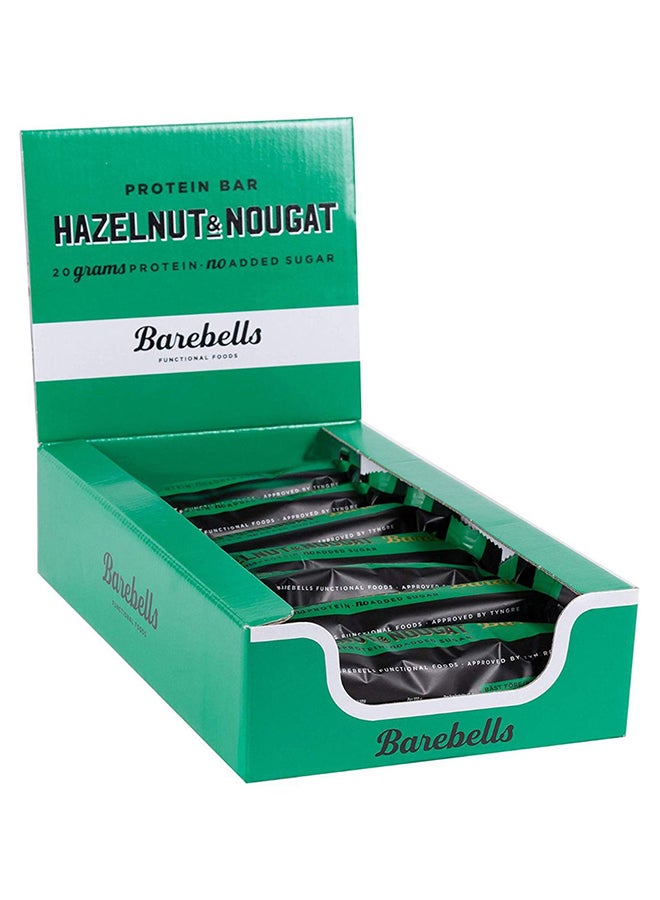 Hazelnut And Nougat Protein Bar of 55g Pack Of 12