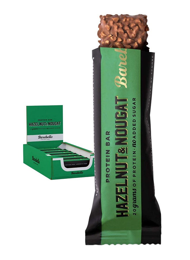 Hazelnut And Nougat Protein Bar of 55g Pack Of 12