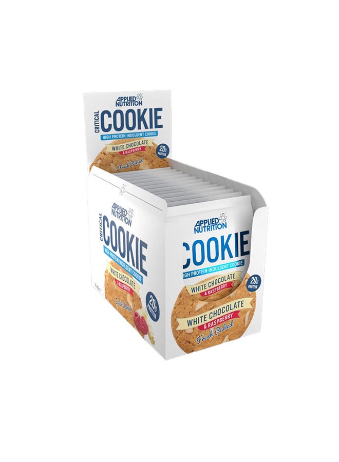 Applied Nutrition Protein Critical Cookie Box White Chocolate Raspberry (12x73gm Cookies)