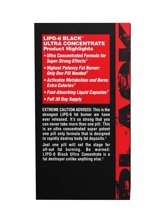 Ultra Concentration Lipo 6 Black Supplement 60  Capsules