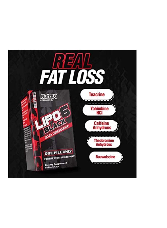 Ultra Concentration Lipo 6 Black Supplement 60  Capsules