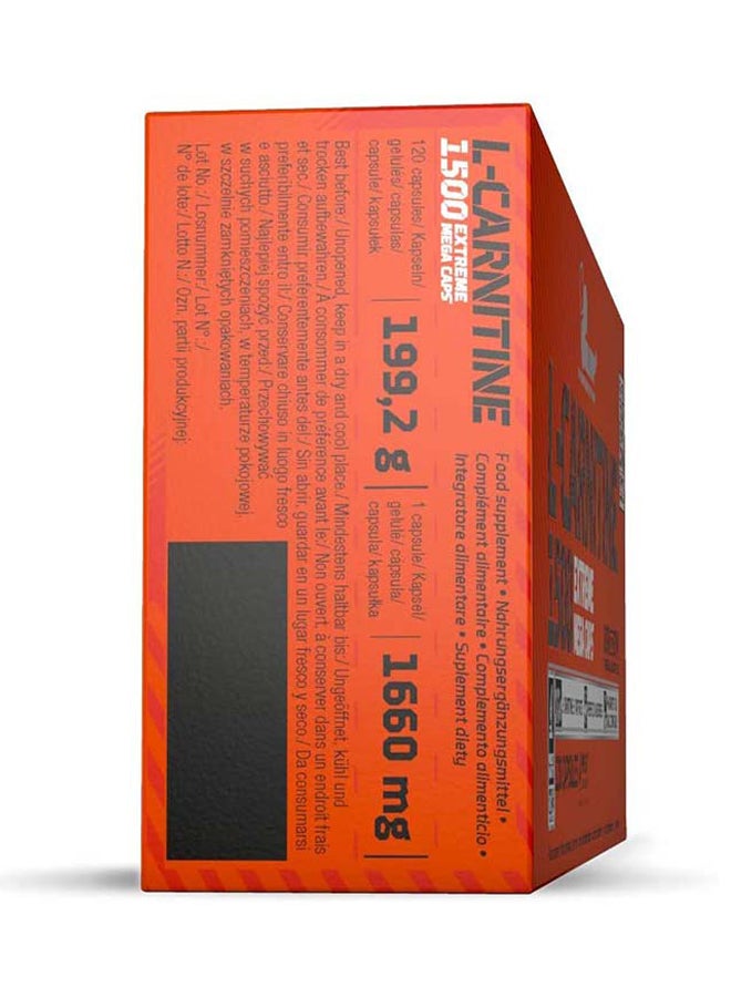 L-Carnitine 1500 Extreme Mega Caps 120 Capsules