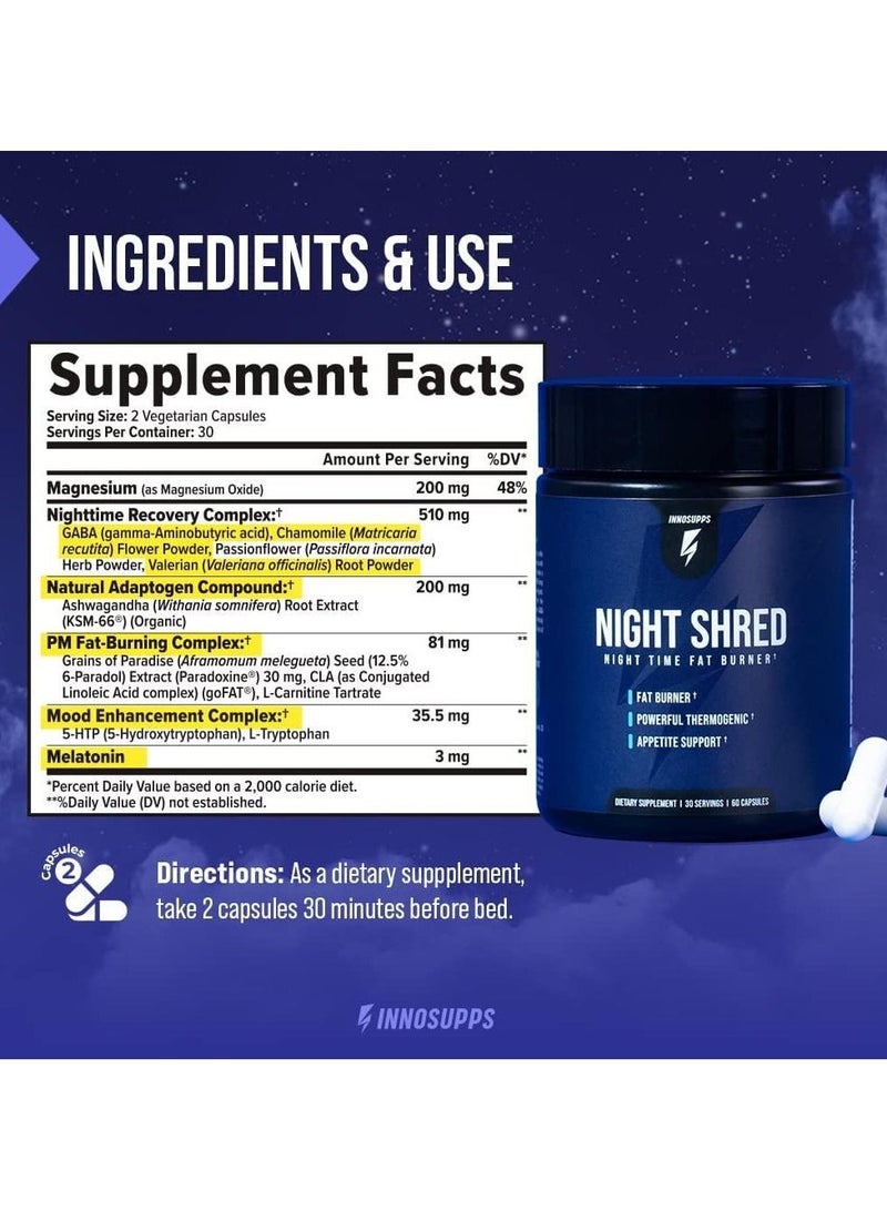 Night Shred Night Time Fat Burner 60 Capsules