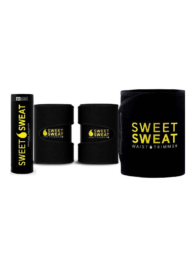 Sweet Sweat Premium Quality Waist Trimmer And Arm Trimmer With Workout Enhancer Stick