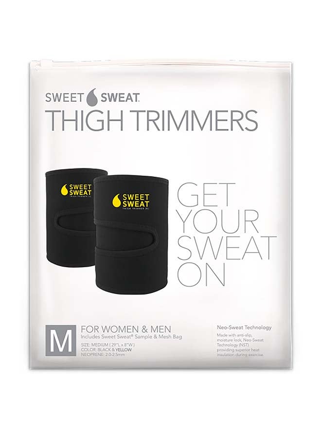 Sweet Sweat Premium Quality Waist Trimmer And Thigh Trimmer With Workout Enhancer Stick
