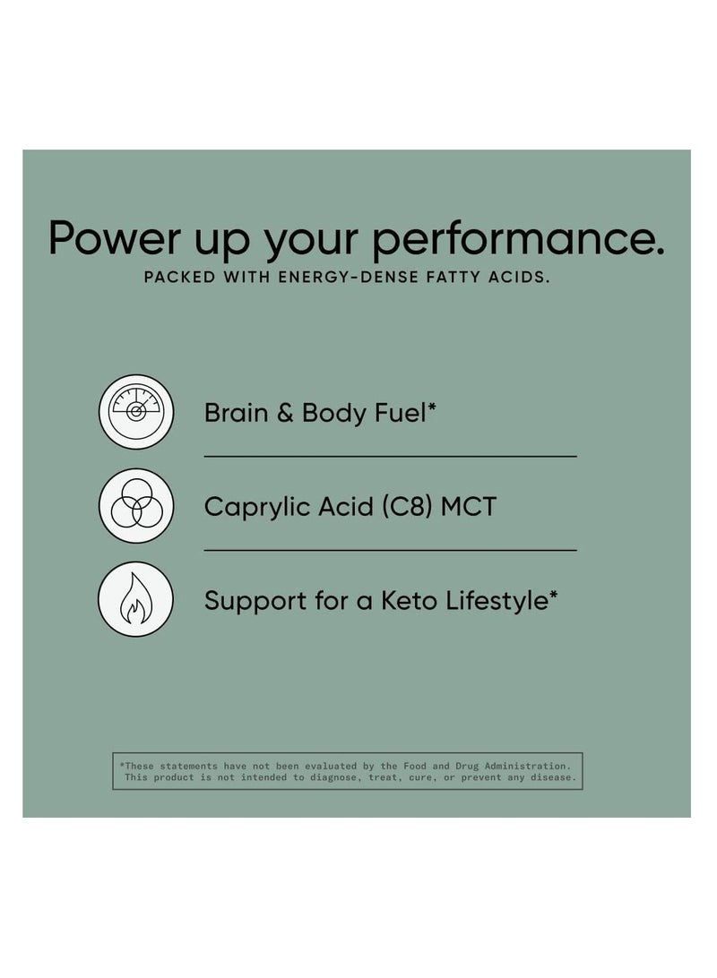 Sports Research Keto C8, Caprylic Acid MCT, Unflavored, 16 fl oz 473 ml