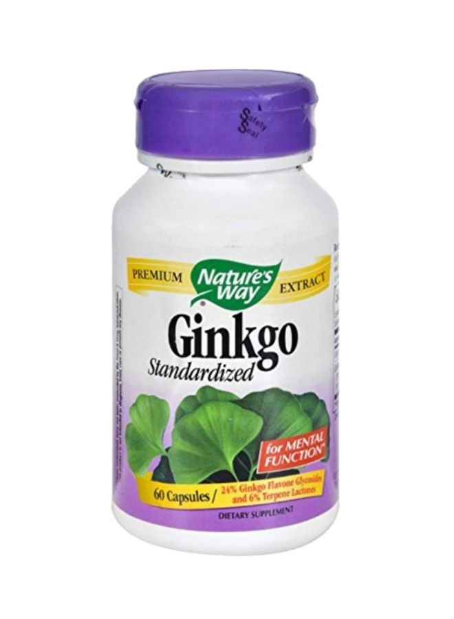Ginkgo Standardized Dietary Supplement - 60 Capsules