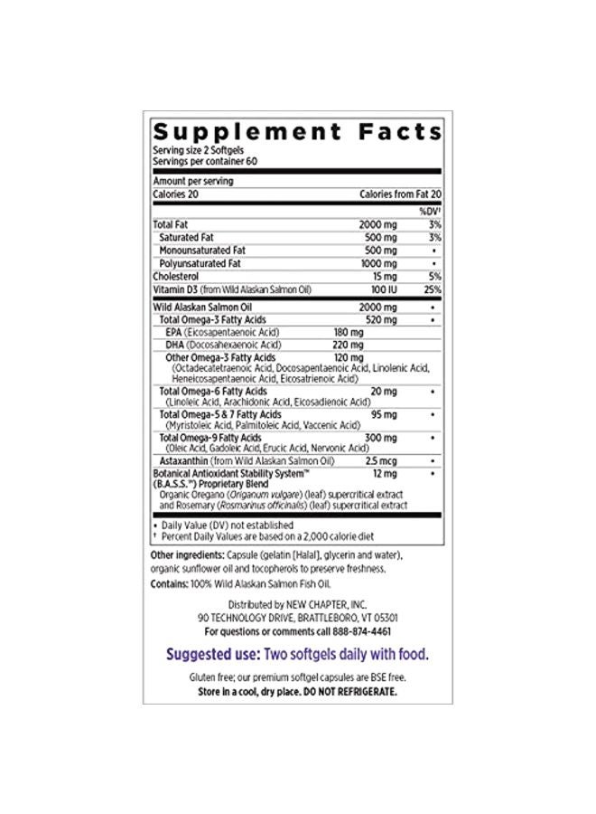 Wholemega Whole Fish Oil Dietary Supplement - 120 Capsules