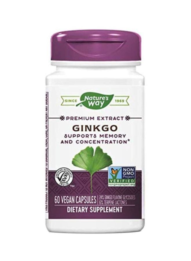Premium Extract Ginkgo - 60 Vegan Capsules