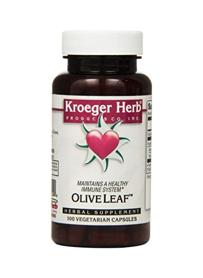 Olive Leaf Herbal Supplement - 100 Vegetarian Capsules
