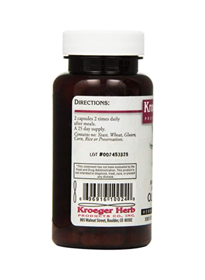 Olive Leaf Herbal Supplement - 100 Vegetarian Capsules