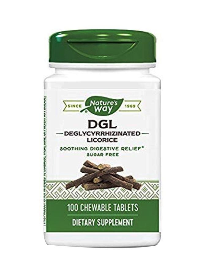 2-Piece DGL Dietary Supplement - 100 Tablets