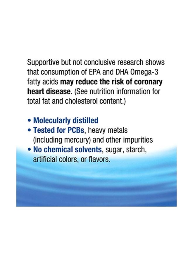 Mega-DHA Premium Fish Oil 1000mg Dietary Supplement - 60 Softgels
