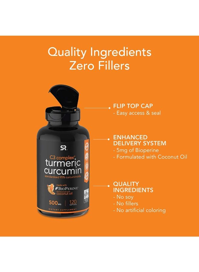 C3 Complex Turmeric Curcumin 500mg - 120 Softgels