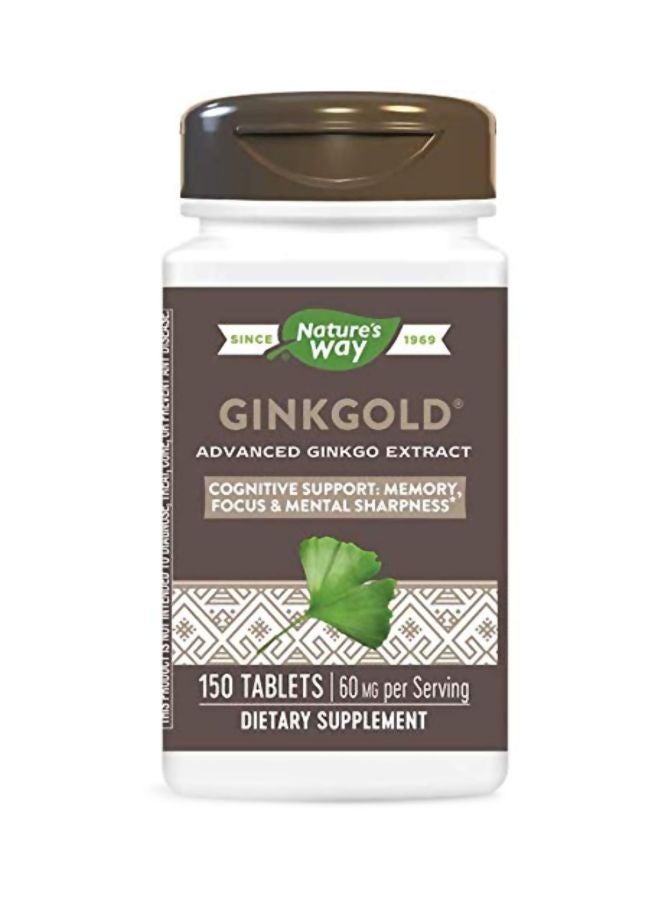 Pack Of 2 Ginkgold Dietary Supplement 60mg - 150 Capsules