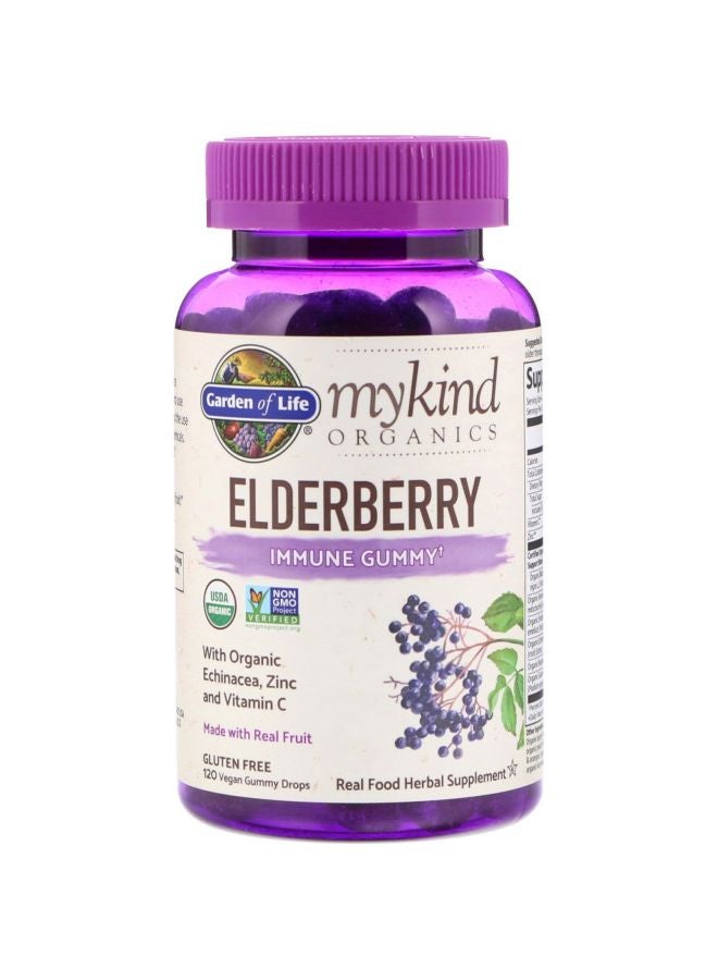 Mykind Organics Elderberry Dietary Supplement - 120 Vegan Gummy
