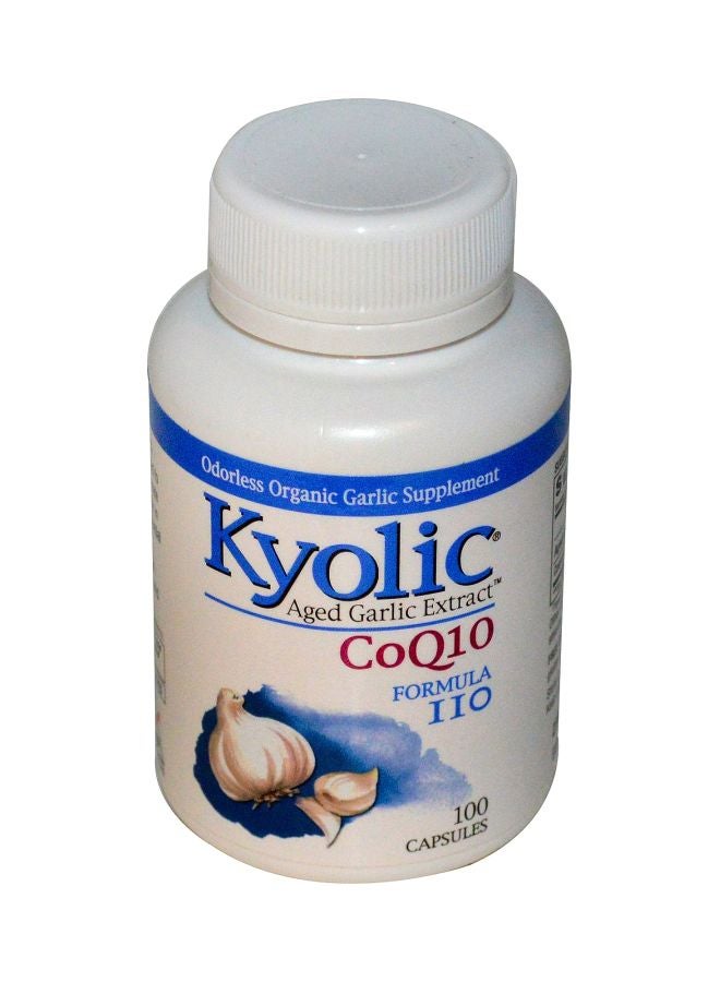 Aged Garlic Extract CoQ10 Formula 110 Dietary Supplement - 100 Capsules