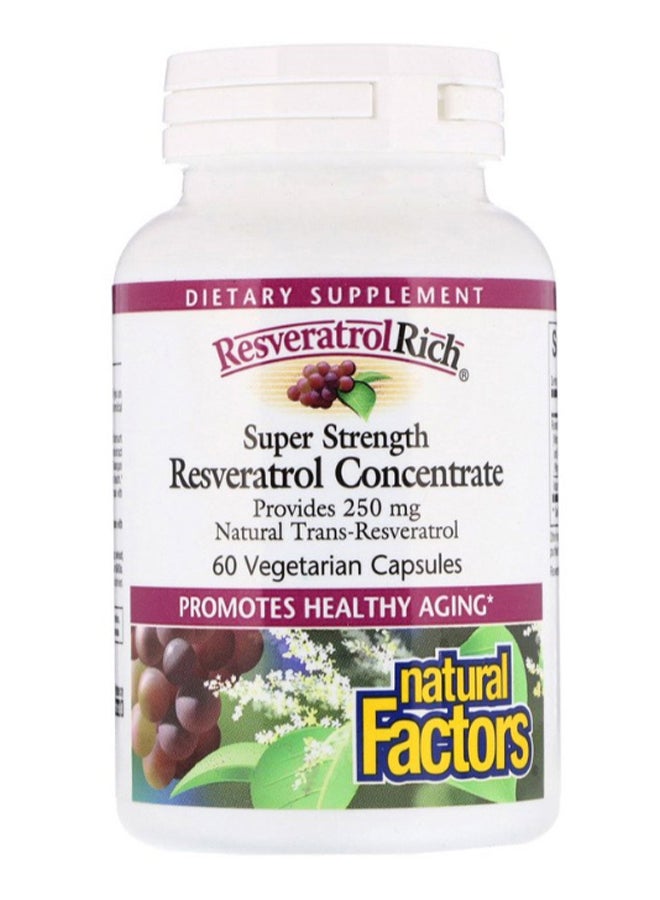 Super Strength Resveratrol Concentrate - 60 Capsules