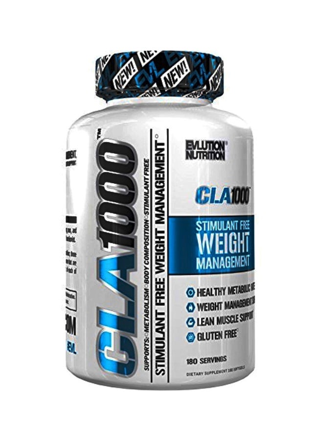 CLA 1000 Stimulant Weight Loss Management - 180 Softgels