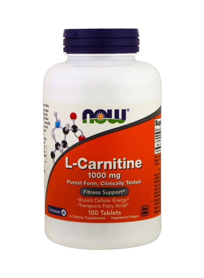 L-Carnitine Dietary Supplement 1000 Mg - 100 Tablets