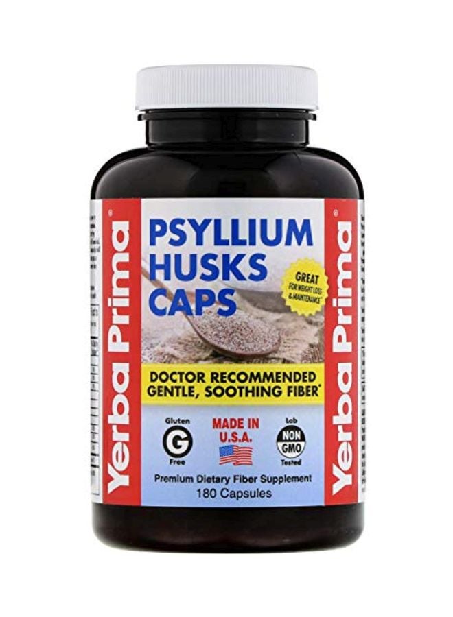 Psyllium Husks Caps Dietary Supplement 625mg - 180 Capsules
