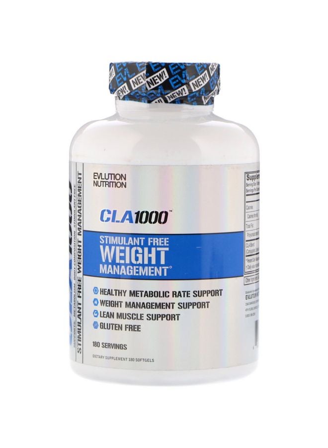 CLA 1000 Weight Management Dietary Supplement - 180 Softgels