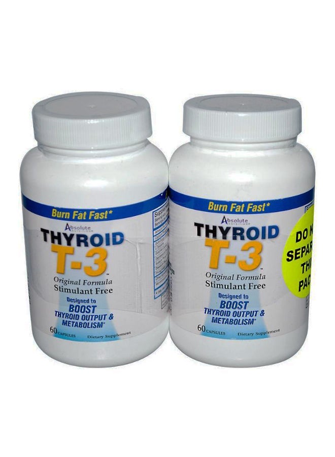 Pack Of 2 Thyroid T-3 Original Formula - 120 Capsules