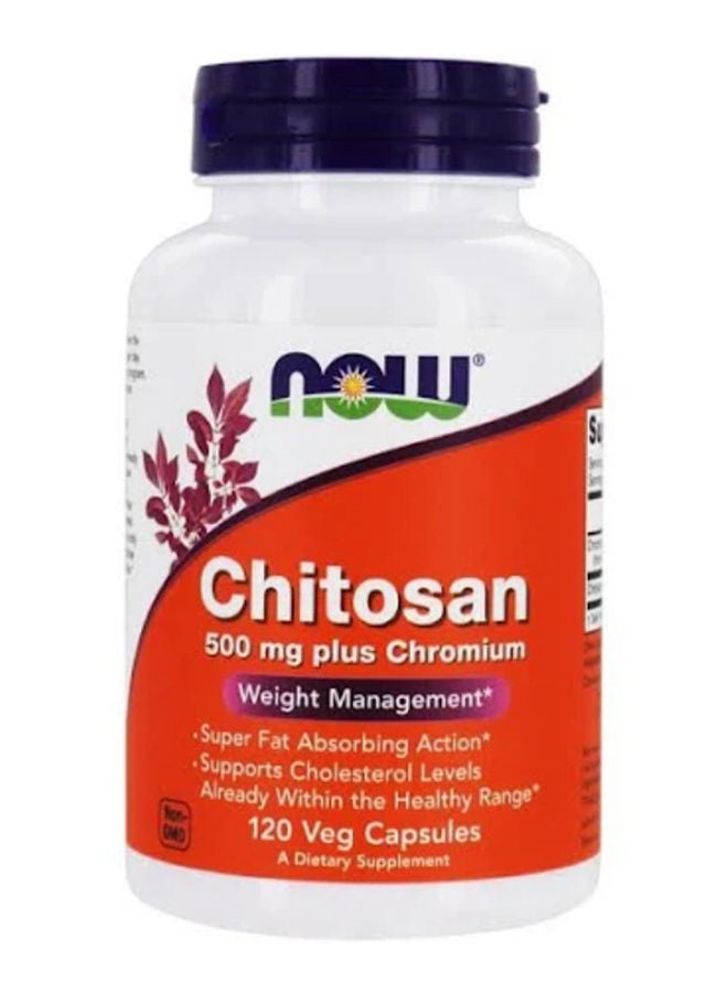 Chitosan Plus Chromium Dietary Supplement - 120 Veg Capsules