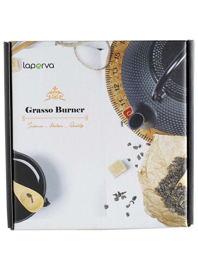 Grasso Burner Tea - Fast Burning Fat and Detoxifying Tea, Stimulate Metabolism, Improve Digestion, Balance Blood Sugar, Fight Cellulite and Fatigue, Box of 40 Bags
