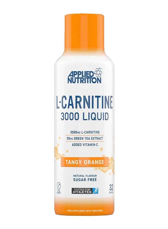 L-Carnitine 3000g Liquid with Tangy Orange Flavor -32 Servings-480ml